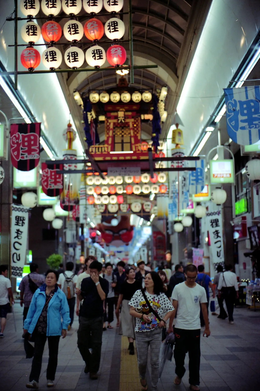 Shopping arcade in central Sapporo